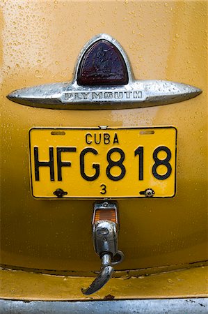 Close-up of old American yank tank car,Havana,Cuba Foto de stock - Con derechos protegidos, Código: 851-02959383