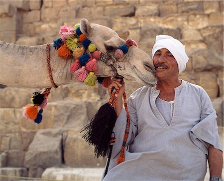 Camel and owner by pyramid of Cheops,Giza,Egypt Stock Photo - Rights-Managed, Code: 851-02959518