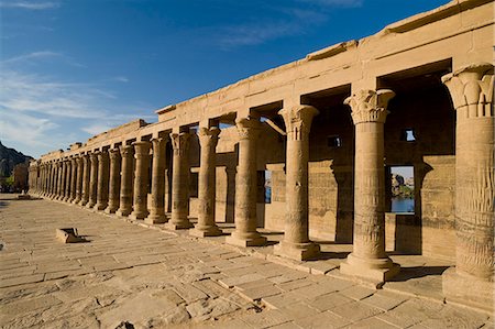 West Colonnade beside Temple of Isis,Philae Island,near Aswan,Egypt Stock Photo - Rights-Managed, Code: 851-02959557