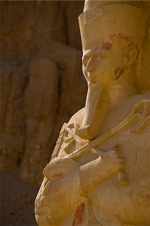 simsearch:851-02959622,k - Osiris statue,Upper Terrace,Mortuary Temple of Hatshepsut,Deir el-Bahri,Luxor,Egypt Foto de stock - Con derechos protegidos, Código: 851-02959596