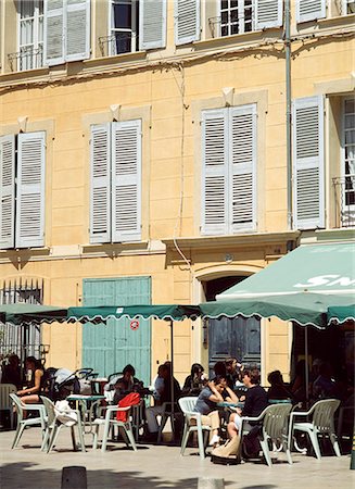 provence restaurant - People in cafes,Aix-en-Provence,Provence,France Stock Photo - Rights-Managed, Code: 851-02959785