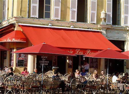 Vie de café, Nice, Côte d'Azur, Côte d'Azur, France Photographie de stock - Rights-Managed, Code: 851-02959925