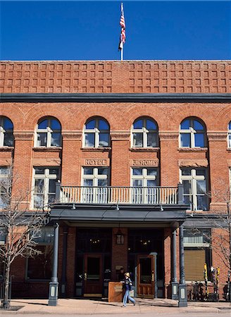 Aspen Mountain and old building,Aspen,Colorado,USA Stock Photo - Rights-Managed, Code: 851-02964089