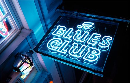 Blues Club Sign,New Orleans,Louisiana,USA Foto de stock - Con derechos protegidos, Código: 851-02964171