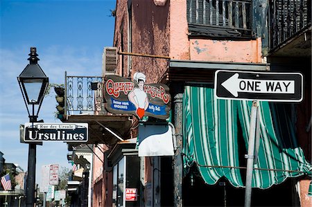 french quarter new orleans - A street scene in the French Quarter in New Orleans,Louisiana,USA Stock Photo - Rights-Managed, Code: 851-02964188