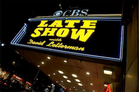 Ed Sullivan Theater sur la 54e rue, New York City, New York, USA Photographie de stock - Rights-Managed, Code: 851-02964345