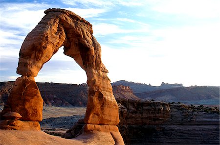 south west - Delicate arch,Arches National Park Moab,Utah Foto de stock - Con derechos protegidos, Código: 851-02964392