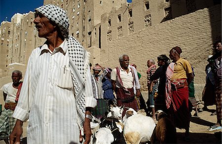 Goat market,Shibam,Yemen Foto de stock - Con derechos protegidos, Código: 851-02964455