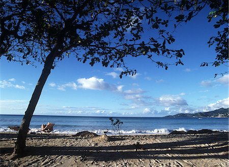 Woman sitting on the beach,Grande Anse Beach,Grenada Stock Photo - Rights-Managed, Code: 851-02960015