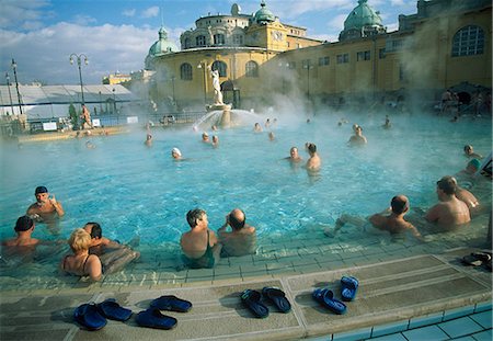 Sources thermales / spa, Budapest, Hongrie Photographie de stock - Rights-Managed, Code: 851-02960180