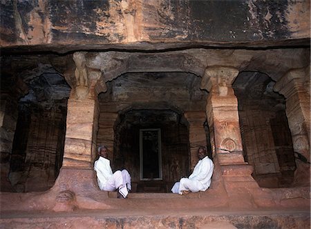 simsearch:851-02960358,k - Temple caves entrance,,Badami,Karnataka,India. Foto de stock - Con derechos protegidos, Código: 851-02960362