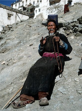 simsearch:851-02960522,k - Pilgrim at Tikse Monastery,,Ladakh,India Foto de stock - Con derechos protegidos, Código: 851-02960413