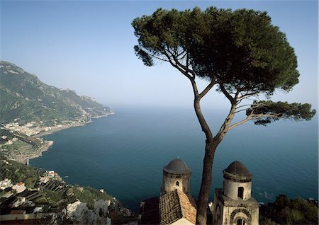 ravello - View out across sea from Ravello,Ravello,Amalfi Coast,Campania,Italy Stock Photo - Rights-Managed, Code: 851-02960679