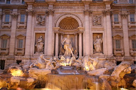 fontana di trevi - The Trevi Fountain,Rome,Italy Fotografie stock - Rights-Managed, Codice: 851-02960803