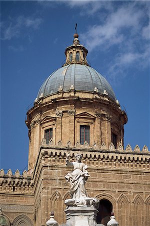 simsearch:851-02960650,k - Cathédrale, Palerme, Sicile, Italie Photographie de stock - Rights-Managed, Code: 851-02960821