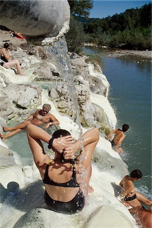 fun waterfall - Thermal sulpherous spa,Tuscany,Italy Stock Photo - Rights-Managed, Code: 851-02960855