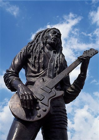 Statue de Bob Marley, Kingston, Jamaïque Photographie de stock - Rights-Managed, Code: 851-02960940