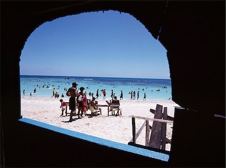 people in jamaica - Jamaicans on Hellshire Beach,Kingston,Jamaica. Stock Photo - Rights-Managed, Code: 851-02960961