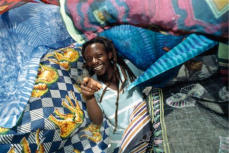 diani beach - stall selling cloth and figurines,Diani Beach,Kenya. Stock Photo - Rights-Managed, Code: 851-02961268