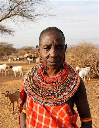 simsearch:400-07510719,k - Woman from Samburu Manyatta Village,Samburuland,Kenya Foto de stock - Con derechos protegidos, Código: 851-02961270