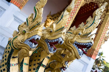 Dragon statue at Buddhist temple,Luang Prabang,Laos Stock Photo - Rights-Managed, Code: 851-02961305
