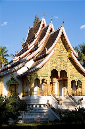 simsearch:851-02961313,k - Wat Ho Prabang, temple à l'intérieur du Palais Royal Musée, Luang Prabang, au Laos du Nord Photographie de stock - Rights-Managed, Code: 851-02961313