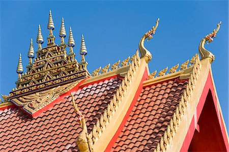 simsearch:851-02961313,k - Sur le toit de temple à Vientiane, Laos Photographie de stock - Rights-Managed, Code: 851-02961321