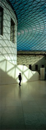 Silhouette of man passing Reading Room in Great Court of British Museum,London,England Stock Photo - Rights-Managed, Code: 851-02961463