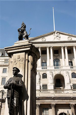 Monument commémoratif de guerre à la Banque d'Angleterre, Londres, Angleterre, RU Photographie de stock - Rights-Managed, Code: 851-02961544