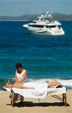 Woman getting massaged,Pacific Coast,Mexico Stock Photo - Rights-Managed, Code: 851-02961906