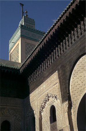 fez mosque - Mosque in Bounania Medresa,Fes,Morocco Stock Photo - Rights-Managed, Code: 851-02962061