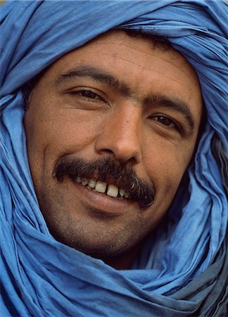 Portrait of a 'blue man' tribe,Essaouira,Morroco. Stock Photo - Rights-Managed, Code: 851-02962093