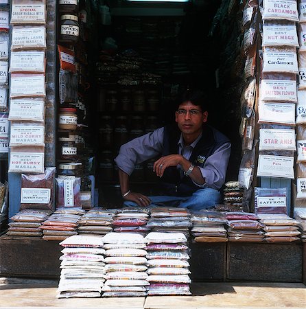 Spice seller,Kathmandu,Nepal Stock Photo - Rights-Managed, Code: 851-02962341