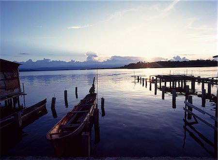 Old docks at sunset,Boscas del Torro,Panama. Foto de stock - Con derechos protegidos, Código: 851-02962424