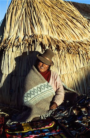 peru lake - Handicraft seller,Uros Islands,Lake Titicaca,Peru Stock Photo - Rights-Managed, Code: 851-02962439