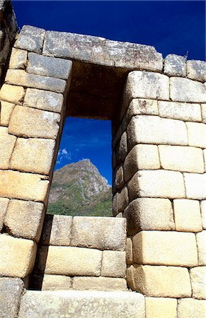 simsearch:851-02962441,k - Inca stonework,Machu Picchu,Sacred Valley,Peru Foto de stock - Con derechos protegidos, Código: 851-02962445