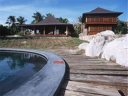 simsearch:851-02962595,k - Rock spa pool and huts,Fregate Island,Seychelles Foto de stock - Con derechos protegidos, Código: 851-02962643