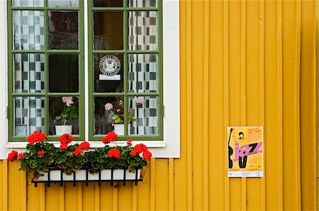 sticker - Detail of a typical wooden house in Mariefred,Sweden Stock Photo - Rights-Managed, Code: 851-02962785
