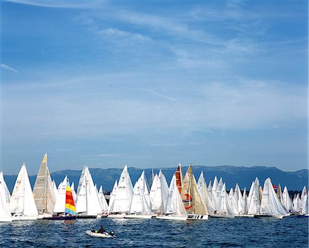 regata - Bol D'Or sailing regatta,Geneva,Switzerland Foto de stock - Con derechos protegidos, Código: 851-02962838