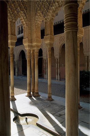 Patio de los Leones,Alhambra,Granada,Andalucia,Spain Stock Photo - Rights-Managed, Code: 851-02962898