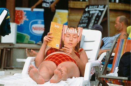 Tourist sunbathes on the beach,Koh Samui,Thailand Stock Photo - Rights-Managed, Code: 851-02963451