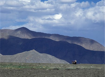 simsearch:851-02964404,k - Man ploughing fields with decorated yaks near Lhatse,Tibet. Foto de stock - Con derechos protegidos, Código: 851-02963528