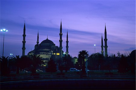 Blue Mosque at dusk,Istanbul,Turkey Stock Photo - Rights-Managed, Code: 851-02963631