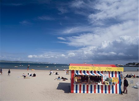 sun bather - Burger Stall on Weymouth Beach,Dorset,England,UK Stock Photo - Rights-Managed, Code: 851-02963753