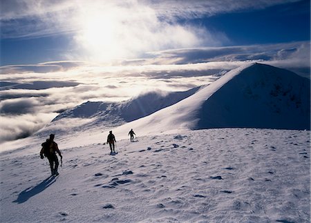 snowfield - Walkers near Fort William in winter,Scotland. Stock Photo - Rights-Managed, Code: 851-02963906