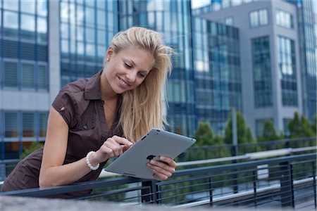 Young woman with ipad Stock Photo - Rights-Managed, Code: 853-05523629