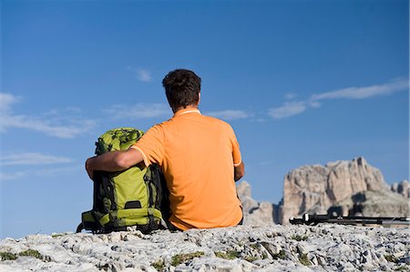 simsearch:853-06120466,k - Hiker in front of Tre Cime di Lavaredo, Dolomites, South Tyrol, Italy Foto de stock - Con derechos protegidos, Código: 853-06120455