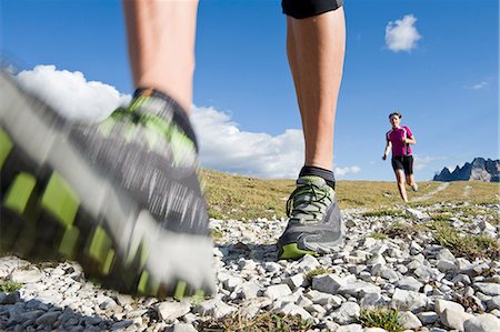 Two joggers in the Dolomites, South Tyrol, Italy Stock Photo - Rights-Managed, Code: 853-06120464