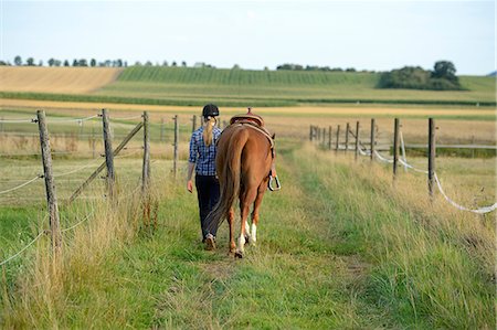 simsearch:6128-08840957,k - Teenage girl with horse on paddock Stock Photo - Rights-Managed, Code: 853-06306096