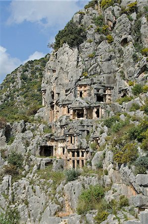 Lycian rock tombs in Myra, Turkey Stock Photo - Rights-Managed, Code: 853-07026679